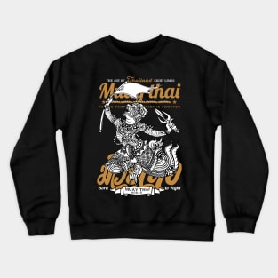 Muay Thai Boran Sak Yant Hanuman Crewneck Sweatshirt